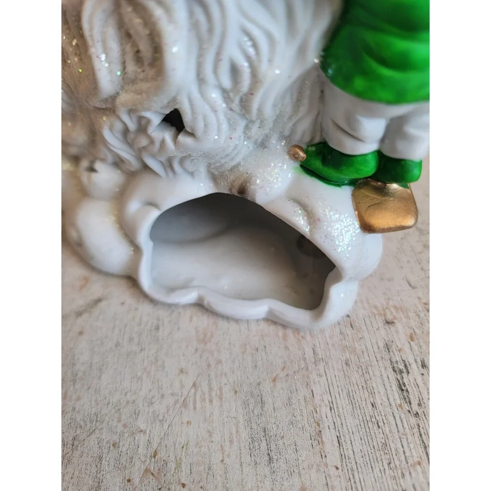 Crescent moon tea light candle holder elf star ceramic ornament hanger home